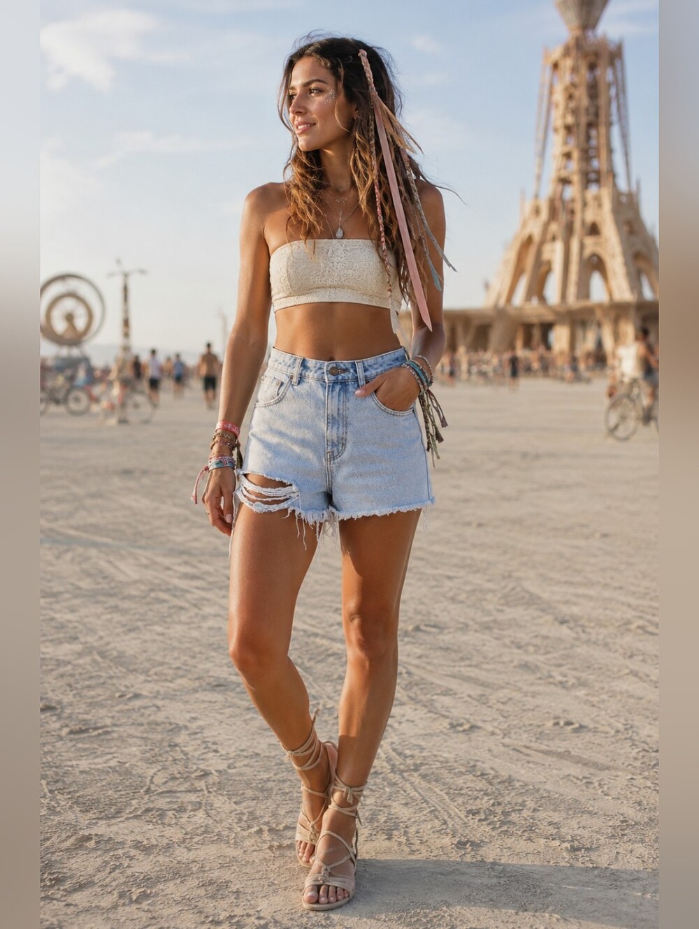 Rolla's Dusters Short in Layla Bleach High Rise Rigid Denim Festival Women's 25